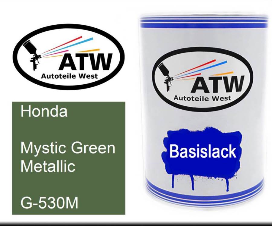 Honda, Mystic Green Metallic, G-530M: 500ml Lackdose, von ATW Autoteile West.